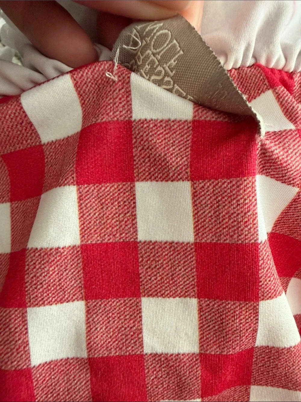 Well Dressed Wolf Red and White Gingham Ruffle Kids Bikini